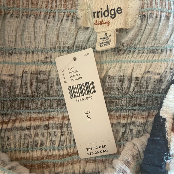 NWT Anthropologie Porridge Smocked Peplum Tube Top - Picture 9 of 10